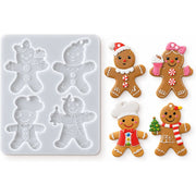 Resin Studio Christmas Gingerbread Characters Silicone Mould RSM5228