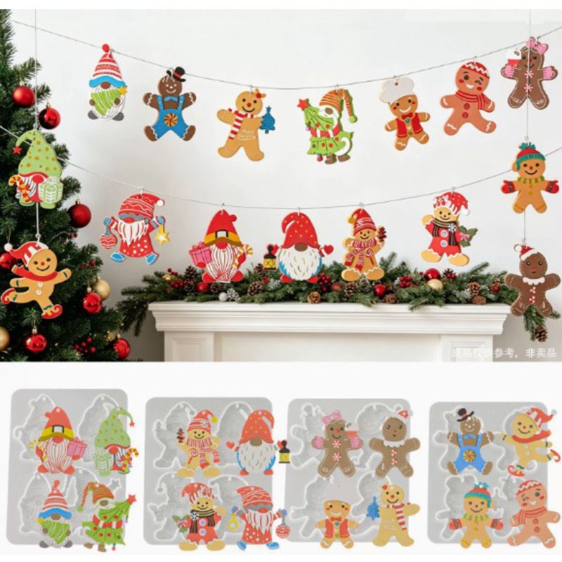 Resin Studio Christmas Gingerbread Decorations Silicone Mould RSM5227 additional image 3