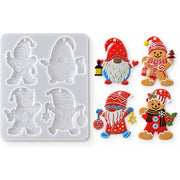 Resin Studio Christmas Gnome & Gingerbread Decorations Silicone Mould RSM5226