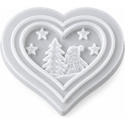 Resin Studio Christmas Heart Winter Scene Silicone Mould RSM5172