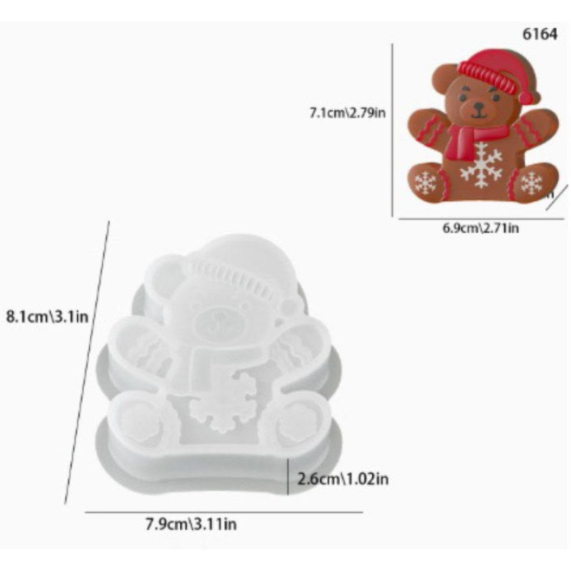 Resin Studio Christmas Teddy Bear Silicone Mould RSM5166 additional image 2