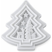 Resin Studio Christmas Tree Reindeer Scene Silicone Mould RSM5169