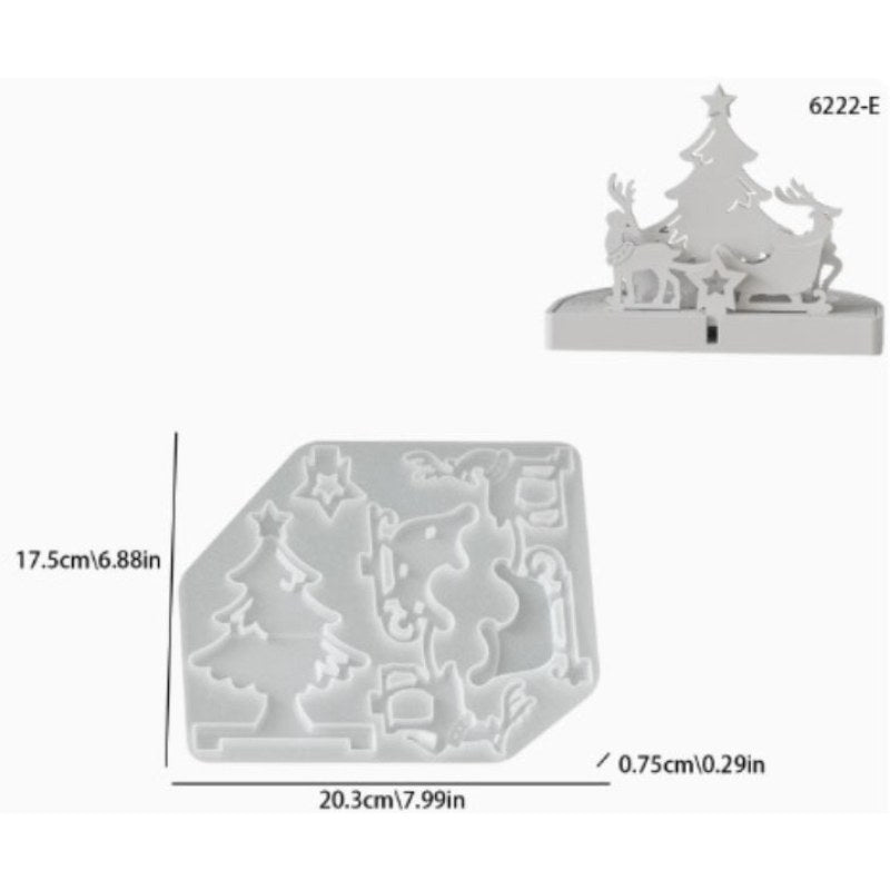 Resin Studio Christmas Tree & Reindeer Scene Silicone Mould RSM5186 additional image 2