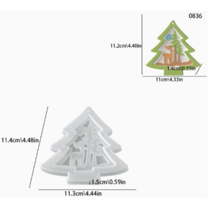 Resin Studio Christmas Tree Woodland Scene Silicone Mould RSM5168 additional image 2