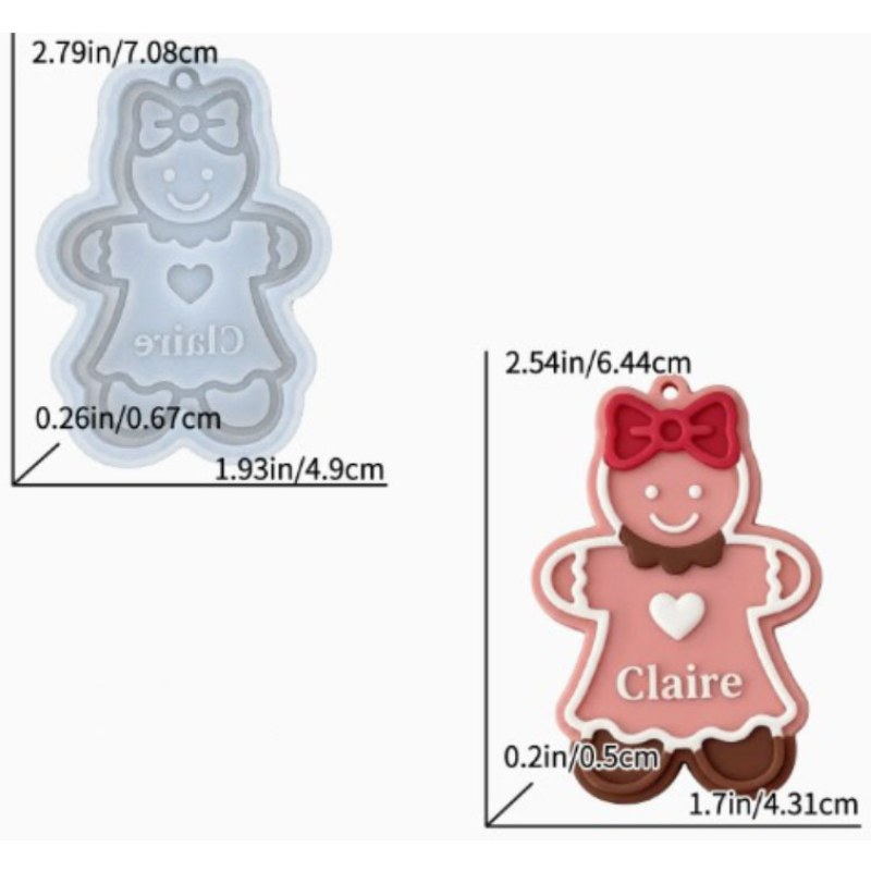 Resin Studio Claire Gingerbread Girl Christmas Decoration Silicone Mould RSM5241 additional image 2
