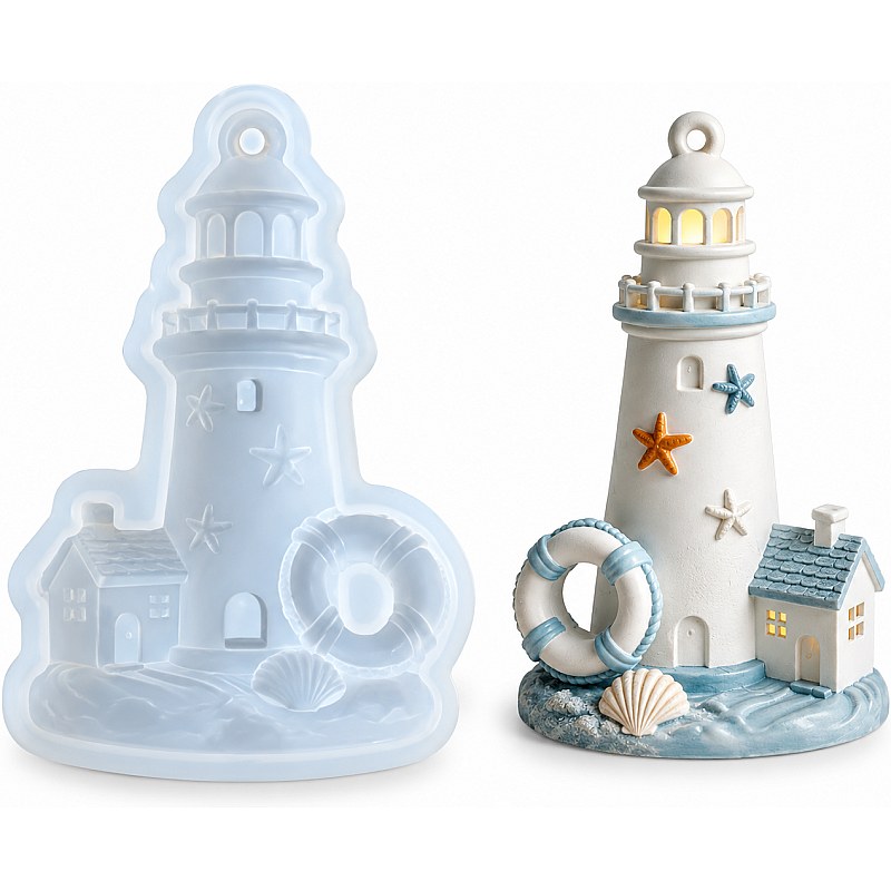 Resin Studio Coastal Lighthouse Decoration Silicone Mould RSM5237