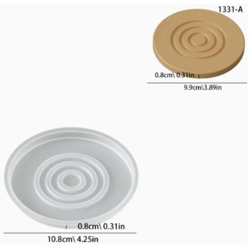 Resin Studio Concentric Circle Coaster Silicone Mould RSM5216 additional image 2