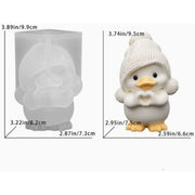 Resin Studio Cute Duck with Knitted Hat and Heart Silicone Mould RSM5283 additional image 2