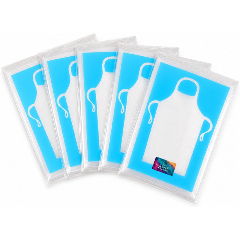 Resin Studio Disposable Plastic Aprons – 60 × 95cm (5pk) RS2061