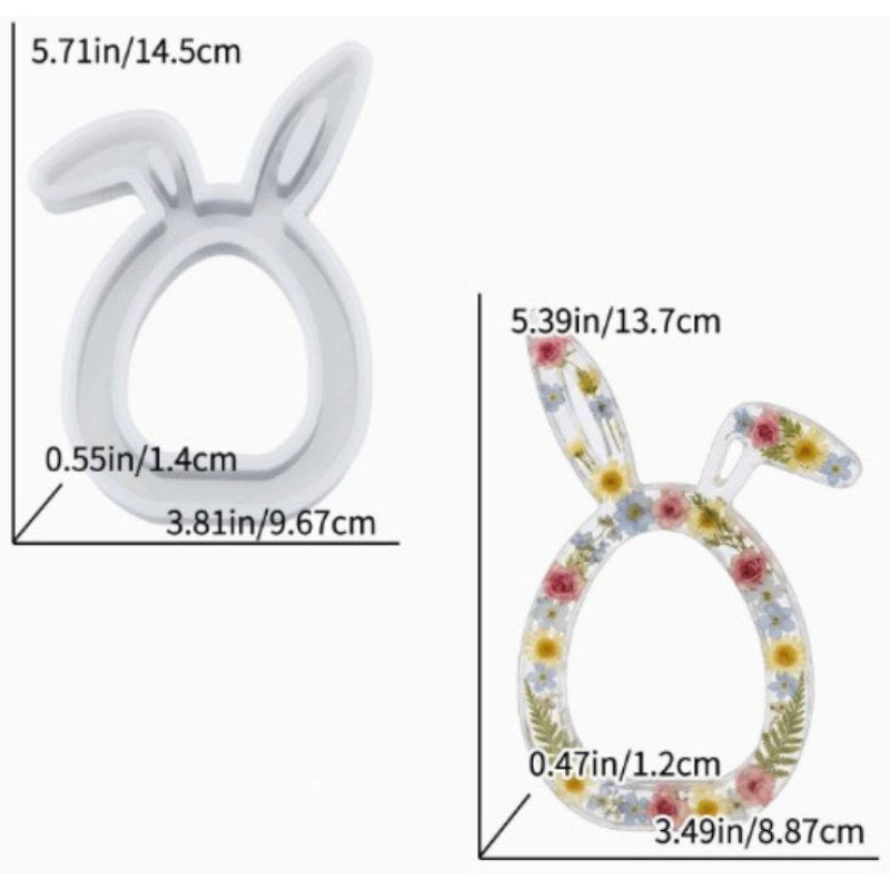 Resin Studio Easter Bunny Ears Egg Frame Silicone Mould RSM5264 additional image 2