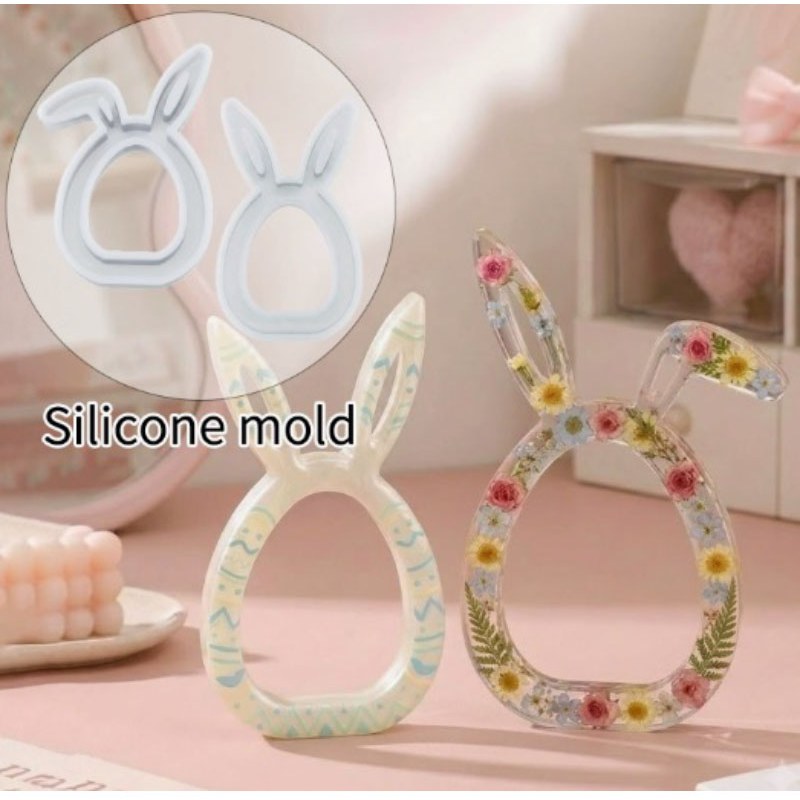 Resin Studio Easter Bunny Ears Egg Frame Silicone Mould RSM5265 additional image 3