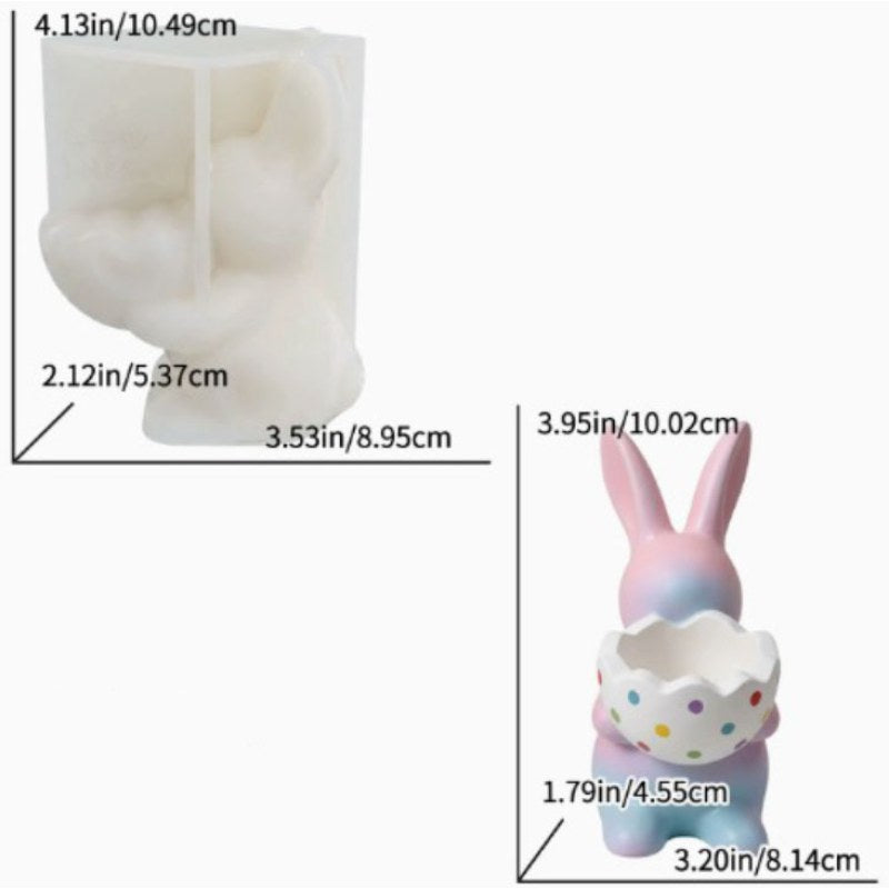 Resin Studio Easter Bunny Holding Egg Silicone Mould RSM5248 additional image 2