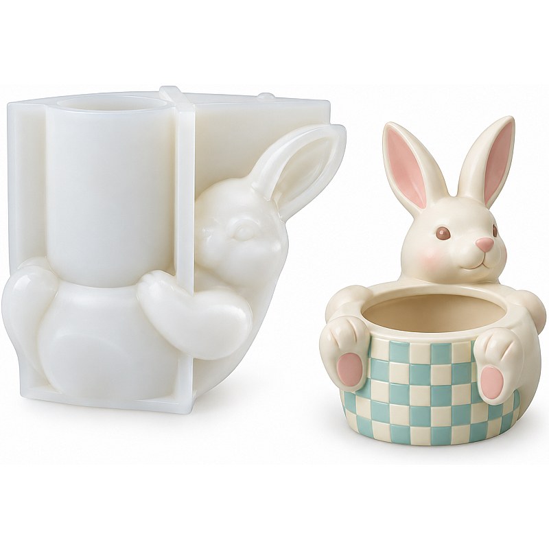 Resin Studio Easter Bunny Trinket Bowl Silicone Mould RSM5249
