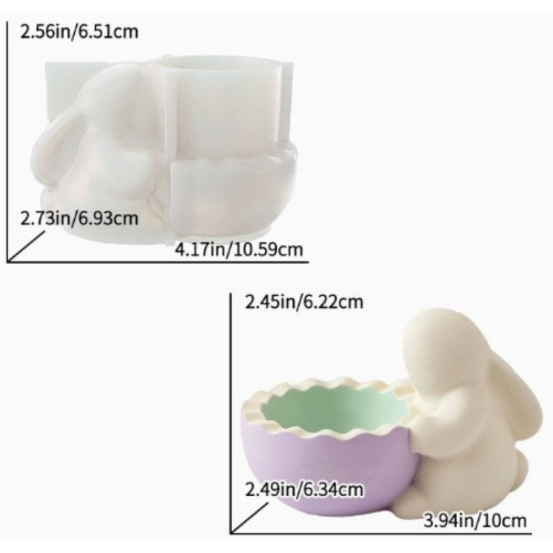 Resin Studio Easter Bunny with Cracked Egg Bowl Silicone Mould RSM5251 additional image 2