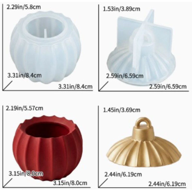 Resin Studio Fluted Round Trinket Bowl with Lid Silicone Mould Set RSM5236 additional image 2