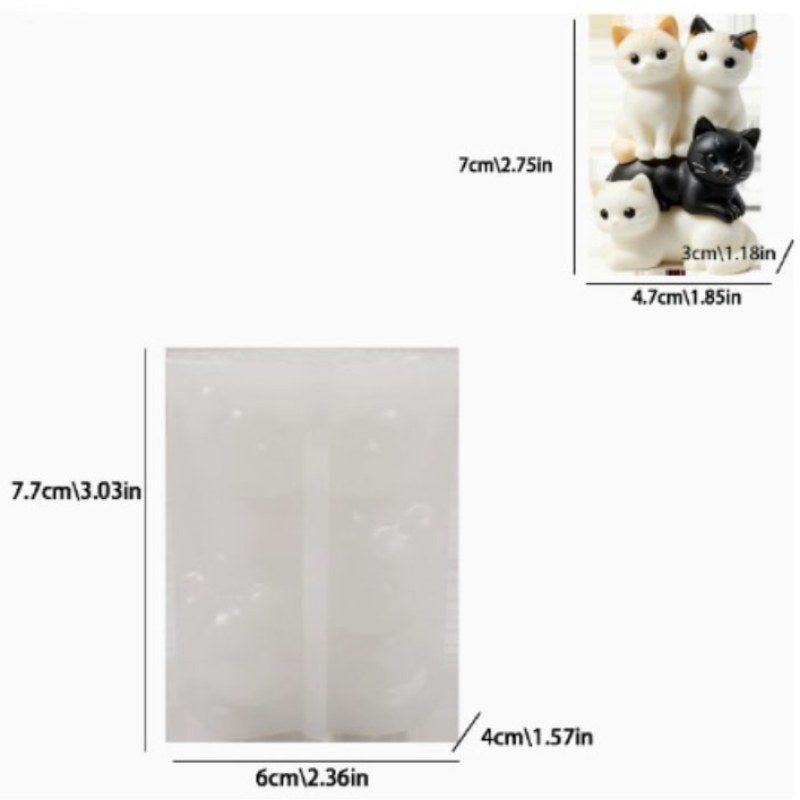 Resin Studio Four Cats Silicone Mould RSM5163 additional image 2