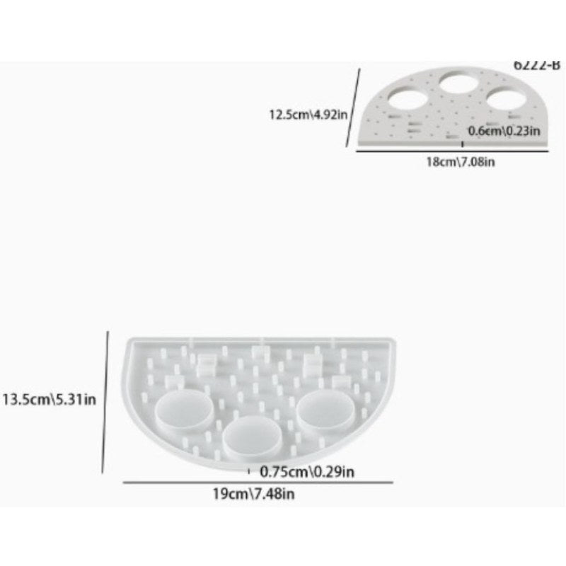 Resin Studio Half Moon Paint Brush & Tool Holder Silicone Mould RSM5183 additional image 2