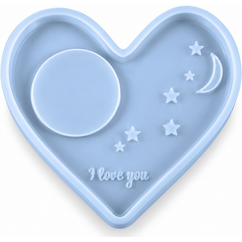 Resin Studio I Love You Heart Trinket Tray Silicone Mould RSM5208