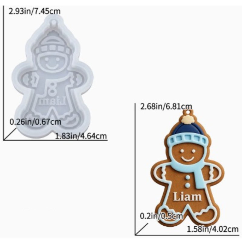 Resin Studio Liam Gingerbread Man Christmas Decoration Silicone Mould RSM5243 additional image 2