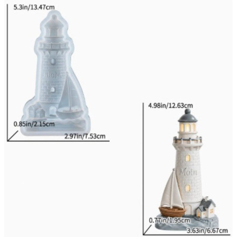 Resin Studio Lighthouse and Sailing Boat Coastal Decoration Silicone Mould RSM5238 additional image 2