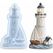 Resin Studio Lighthouse and Sailing Boat Coastal Decoration Silicone Mould RSM5238