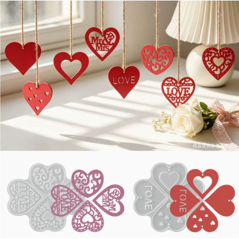 Resin Studio Love Heart Hanging Decorations Silicone Mould RSM5214 additional image 3