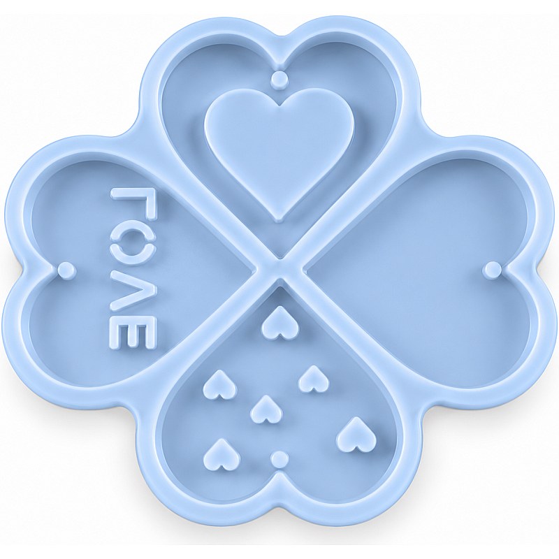 Resin Studio Love Heart Hanging Decorations Silicone Mould RSM5214
