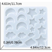 Resin Studio Moon, Star, Cloud & Crystal Pendant Silicone Mould RSM5255 additional image 2