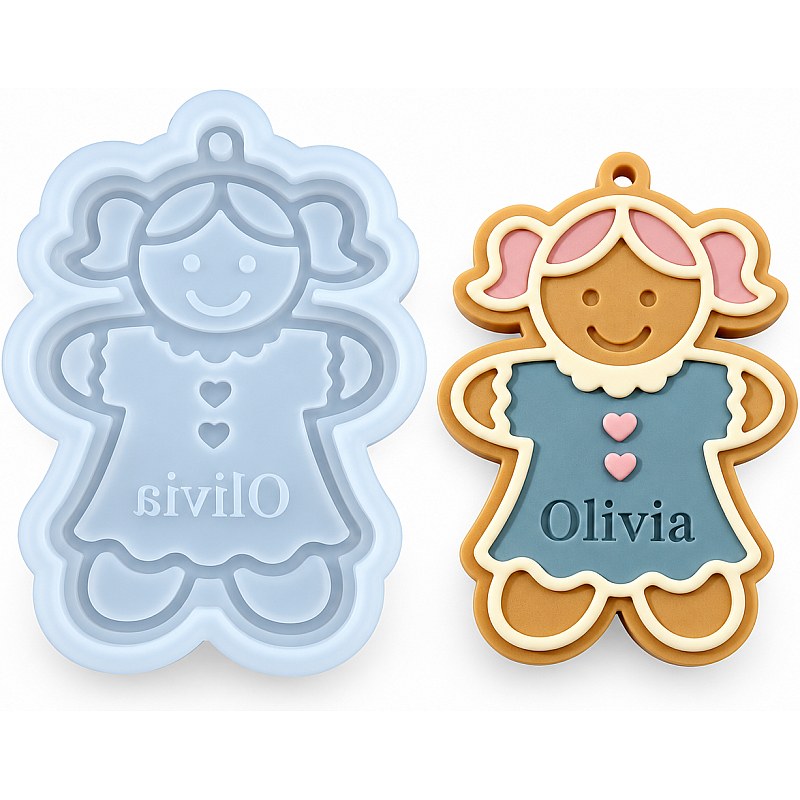 Resin Studio Olivia Gingerbread Girl Christmas Decoration Silicone Mould RSM5244 additional image 4