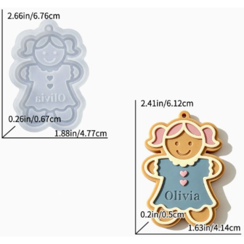 Resin Studio Olivia Gingerbread Girl Christmas Decoration Silicone Mould RSM5244 additional image 5