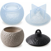 Resin Studio Textured Round Trinket Bowl with Lid Silicone Mould Set RSM5235