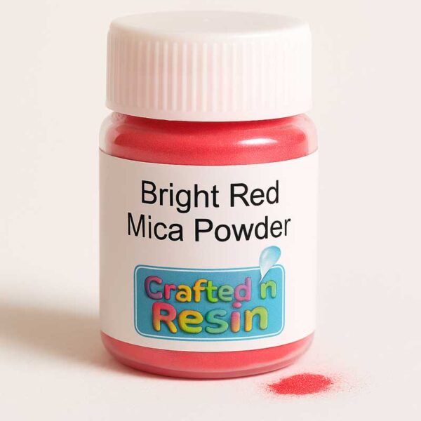 Bright Red mica powder jar image