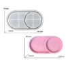 Silicone mould dual oval tray cavities