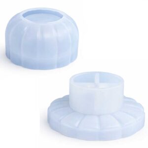 Silicone mould for casting a ribbed round container product photo