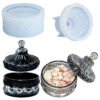 Decorative round container silicone mould set
