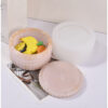 Round storage box silicone mould