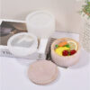 Round resin storage box silicone mould