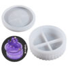 Round lidded storage box silicone mould