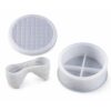Silicone mould for casting a round gift-style storage box with bow lid product photo