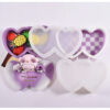 Double heart storage box silicone casting mould