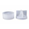 Ribbed lidded jar silicone mould