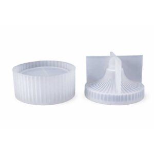 Ribbed lidded jar silicone mould