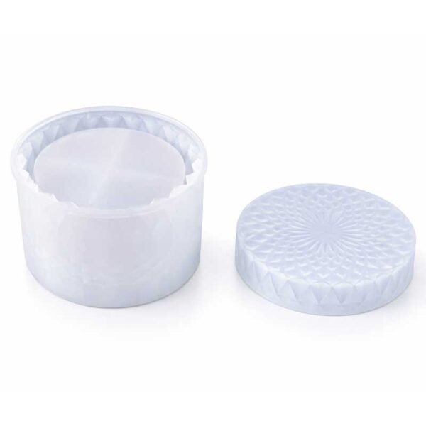 Faceted lidded jar silicone mould