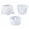 Decorative footed container silicone mould