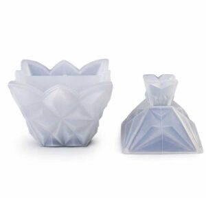 Faceted lidded trinket jar silicone mould