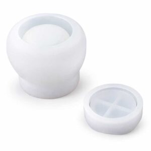 Rounded lidded jar silicone mould