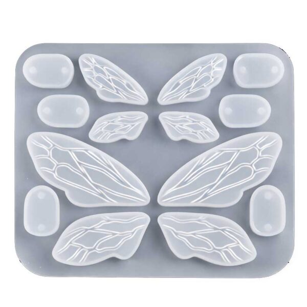 Silicone mould for casting wing-shaped decorative pieces product photo