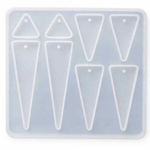 Silicone mould for casting triangle-shaped jewellery components product photo