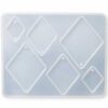Silicone mould for casting diamond-shaped jewellery components product photo