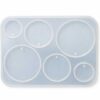 Silicone mould for casting round jewellery components in multiple sizes product photo